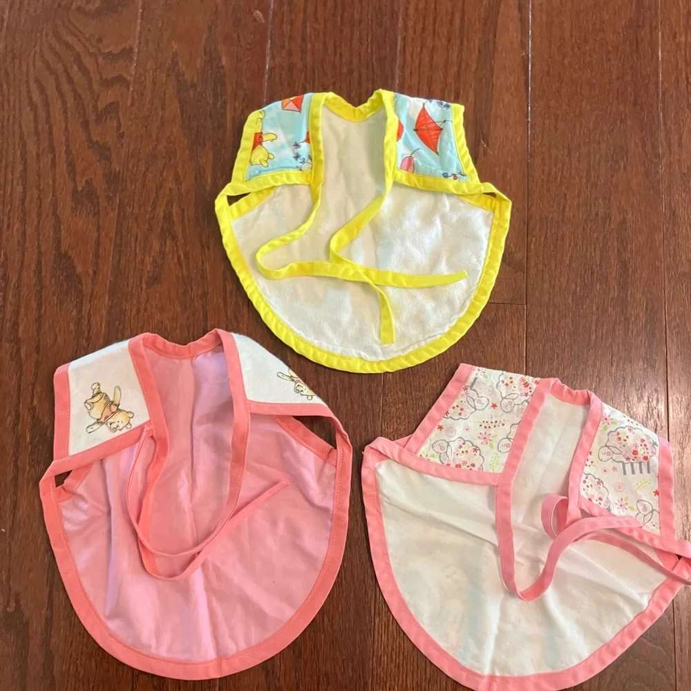 Handmade Winnie the Pooh Fabric baby bibs bundle